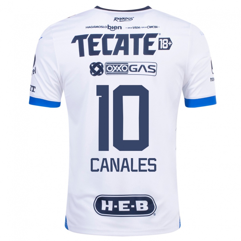 Kandiny Homme Maillot Sergio Canales #10 Blanc Tenues Extérieur 2023/24 T-Shirt