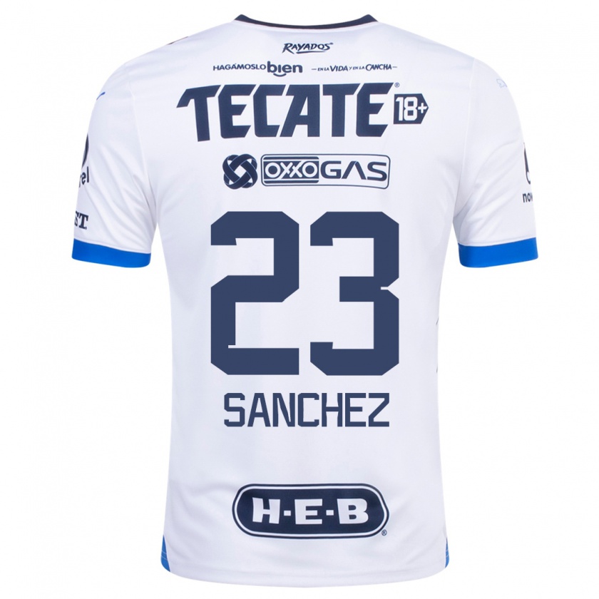 Kandiny Homme Maillot Gustavo Sanchez #23 Blanc Tenues Extérieur 2023/24 T-Shirt
