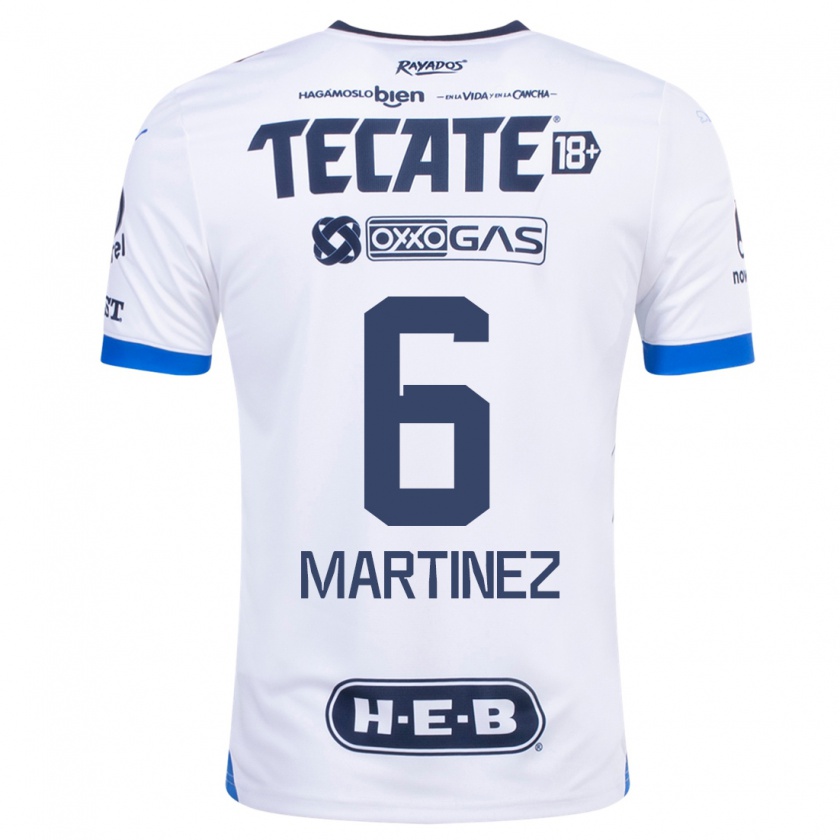 Kandiny Homme Maillot Alejandra Martinez #6 Blanc Tenues Extérieur 2023/24 T-Shirt