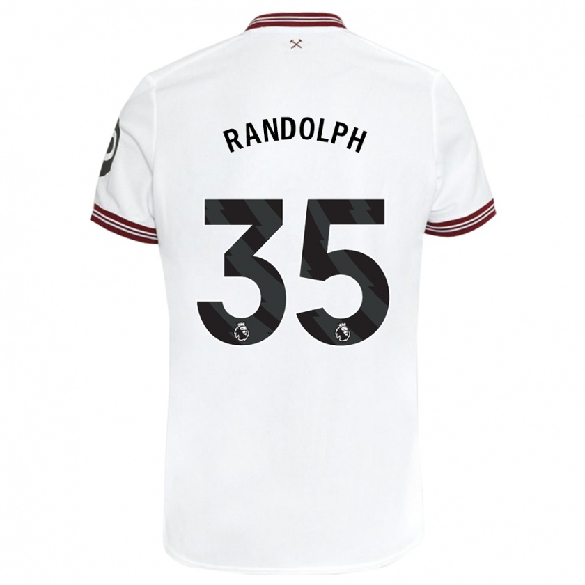 Kandiny Femme Maillot Darren Randolph #35 Blanc Tenues Extérieur 2023/24 T-Shirt