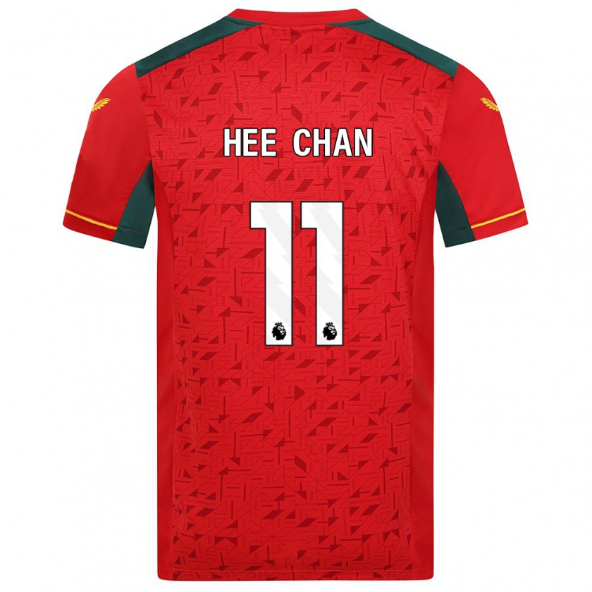 Kandiny Femme Maillot Hee-Chan Hwang #11 Rouge Tenues Extérieur 2023/24 T-Shirt