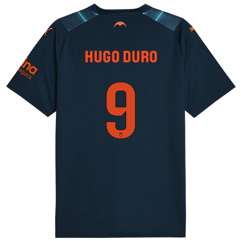 Kandiny Femme Maillot Hugo Duro #9 Bleu Marin Tenues Extérieur 2023/24 T-Shirt