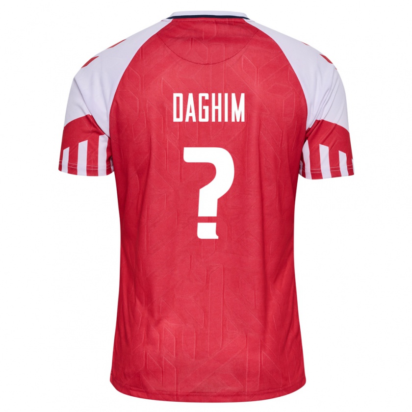 Kandiny Enfant Maillot Danemark Adam Daghim #0 Rouge Tenues Domicile 24-26 T-Shirt