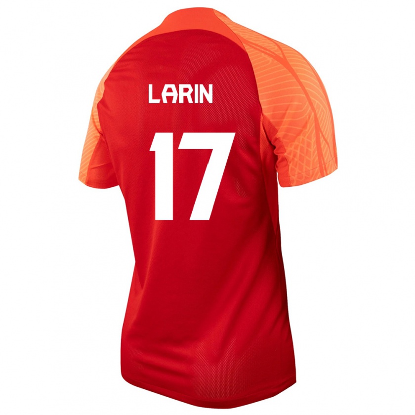 Kandiny Homme Maillot Canada Cyle Larin #17 Orange Tenues Domicile 24-26 T-Shirt
