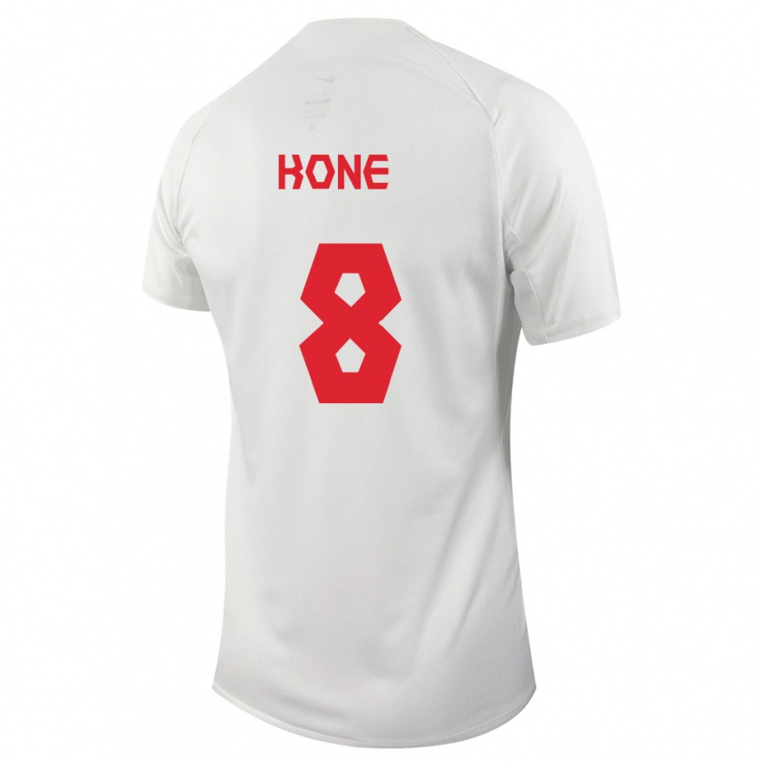 Kandiny Homme Maillot Canada Ismaël Koné #8 Blanc Tenues Extérieur 24-26 T-Shirt