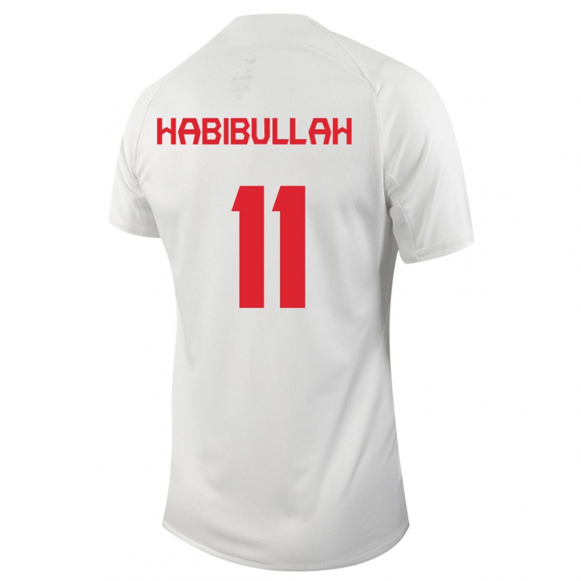 Kandiny Homme Maillot Canada Kamron Habibullah #11 Blanc Tenues Extérieur 24-26 T-Shirt
