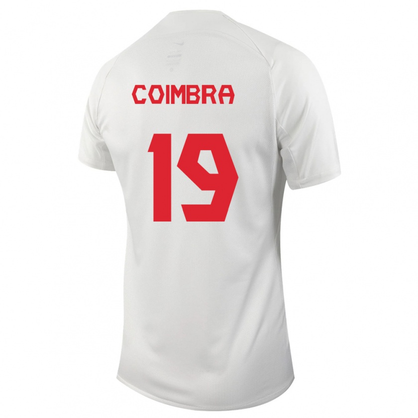 Kandiny Homme Maillot Canada Tiago Coimbra #19 Blanc Tenues Extérieur 24-26 T-Shirt
