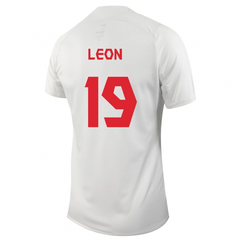 Kandiny Homme Maillot Canada Adriana Leon #19 Blanc Tenues Extérieur 24-26 T-Shirt