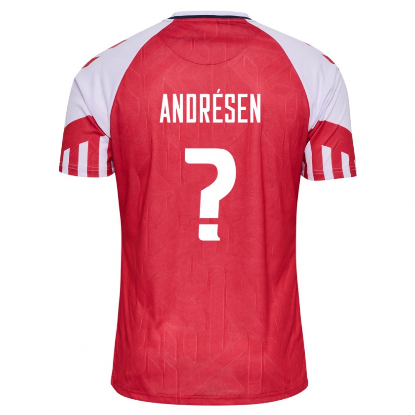 Kandiny Femme Maillot Danemark Aske Andrésen #0 Rouge Tenues Domicile 24-26 T-Shirt