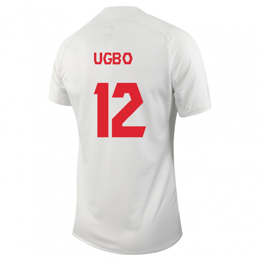 Kandiny Femme Maillot Canada Iké Ugbo #12 Blanc Tenues Extérieur 24-26 T-Shirt