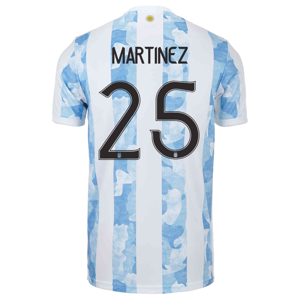 Enfant Équipe D'argentine De Football Maillot Lisandro Martinez #25 Tenues Domicile Bleu Blanc 2021