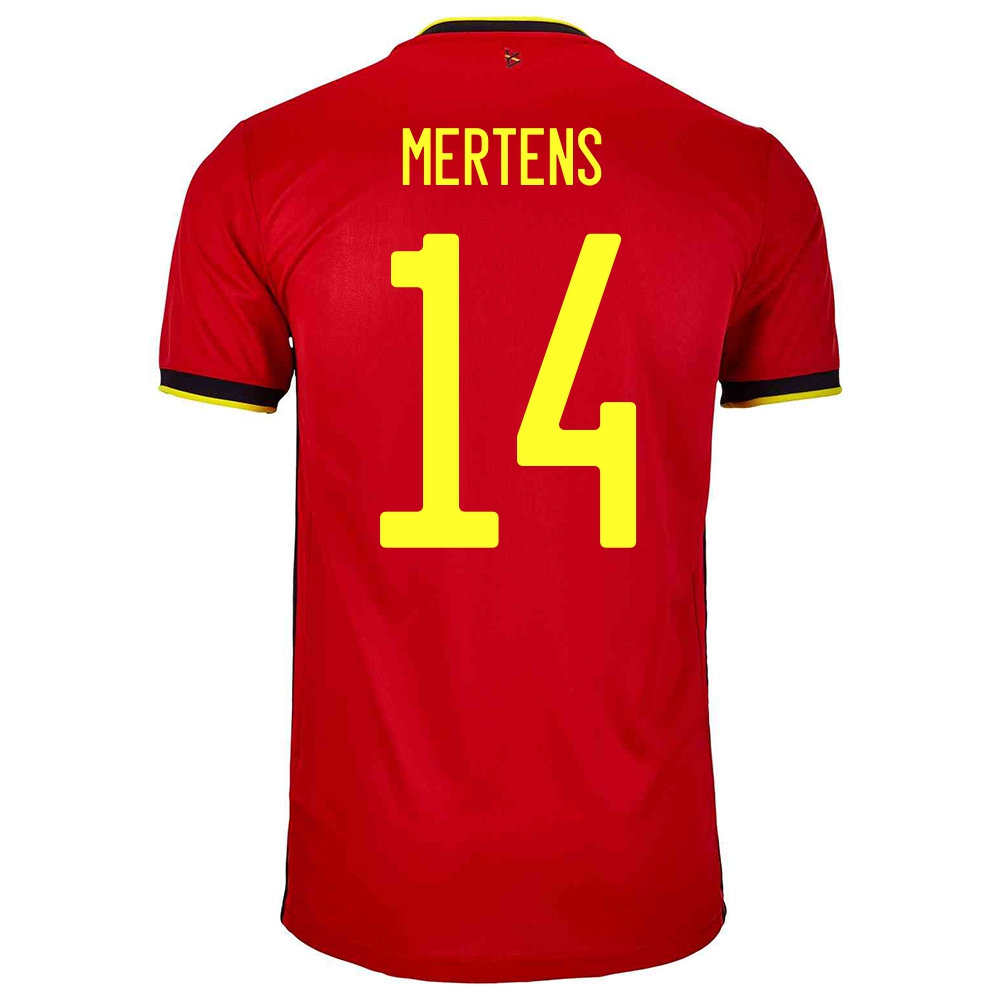 Enfant Équipe De Belgique De Football Maillot Dries Mertens #14 Tenues Domicile Rouge 2021