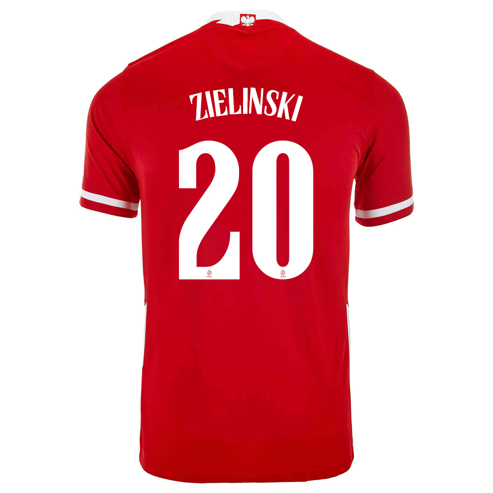 Enfant Équipe De Pologne De Football Maillot Piotr Zielinski #20 Tenues Domicile Rouge 2021