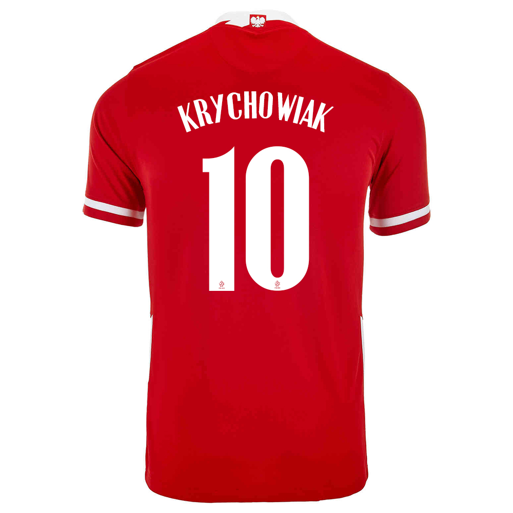 Enfant Équipe De Pologne De Football Maillot Grzegorz Krychowiak #10 Tenues Domicile Rouge 2021