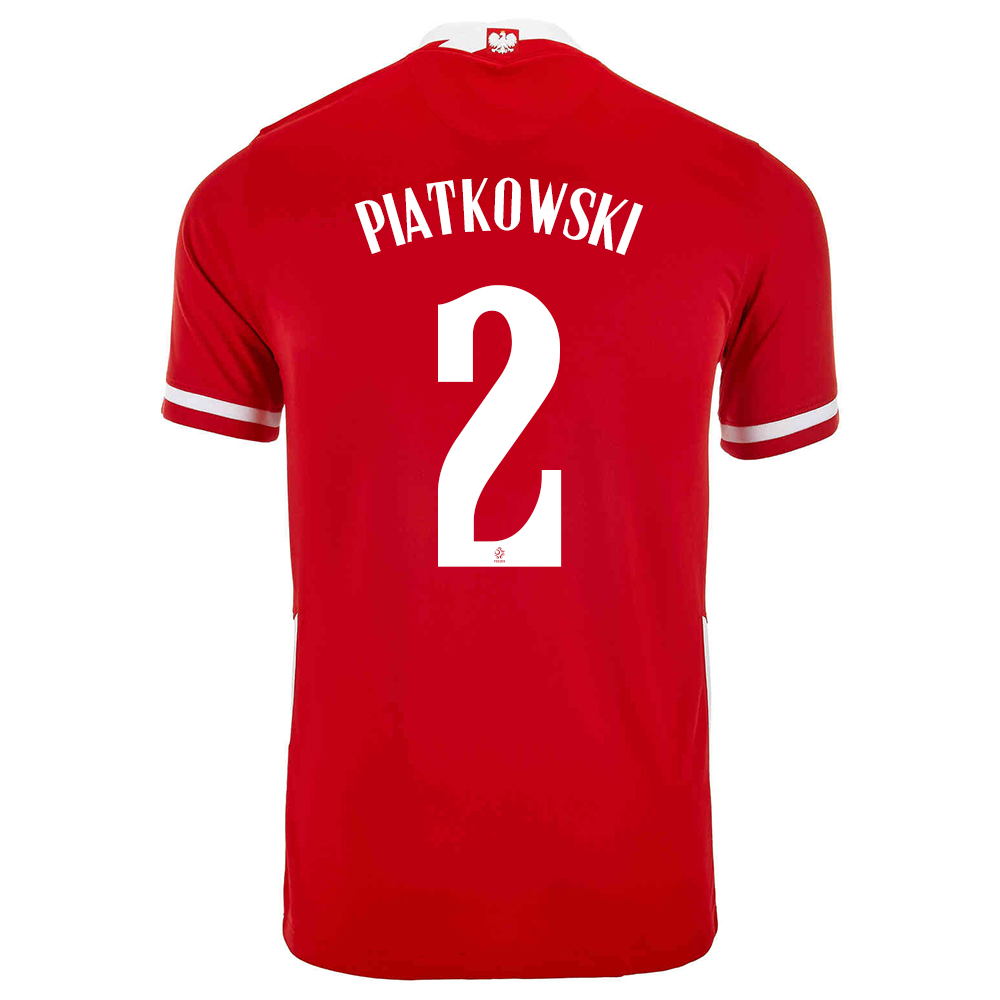 Femme Équipe De Pologne De Football Maillot Kamil Piatkowski #2 Tenues Domicile Rouge 2021