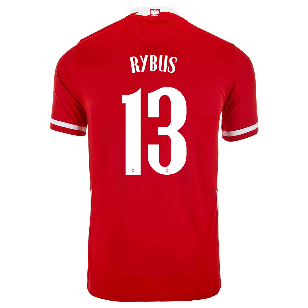 Enfant Équipe De Pologne De Football Maillot Maciej Rybus #13 Tenues Domicile Rouge 2021