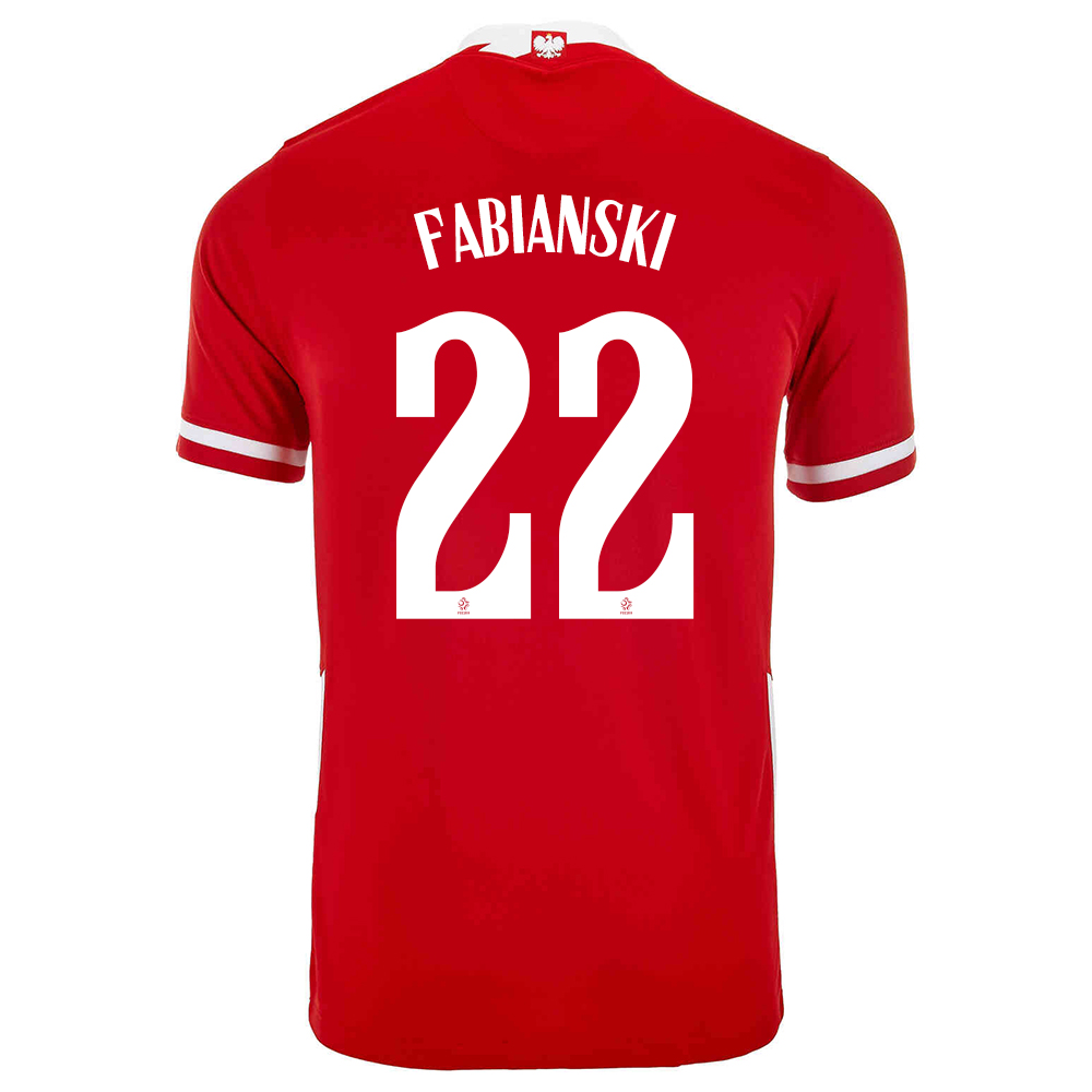 Femme Équipe De Pologne De Football Maillot Lukasz Fabianski #22 Tenues Domicile Rouge 2021