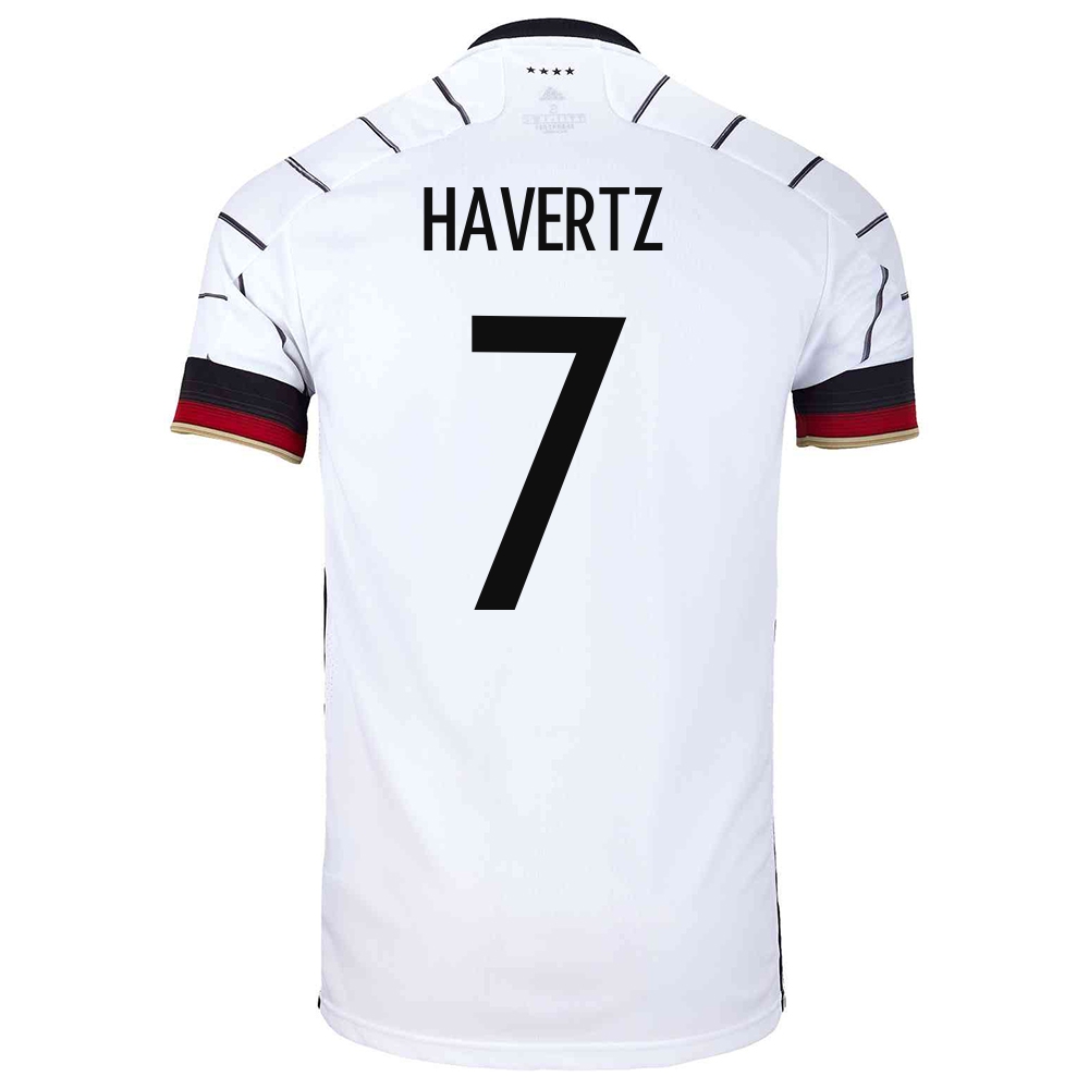 Homme Équipe D'allemagne De Football Maillot Kai Havertz #7 Tenues Domicile Blanc 2021
