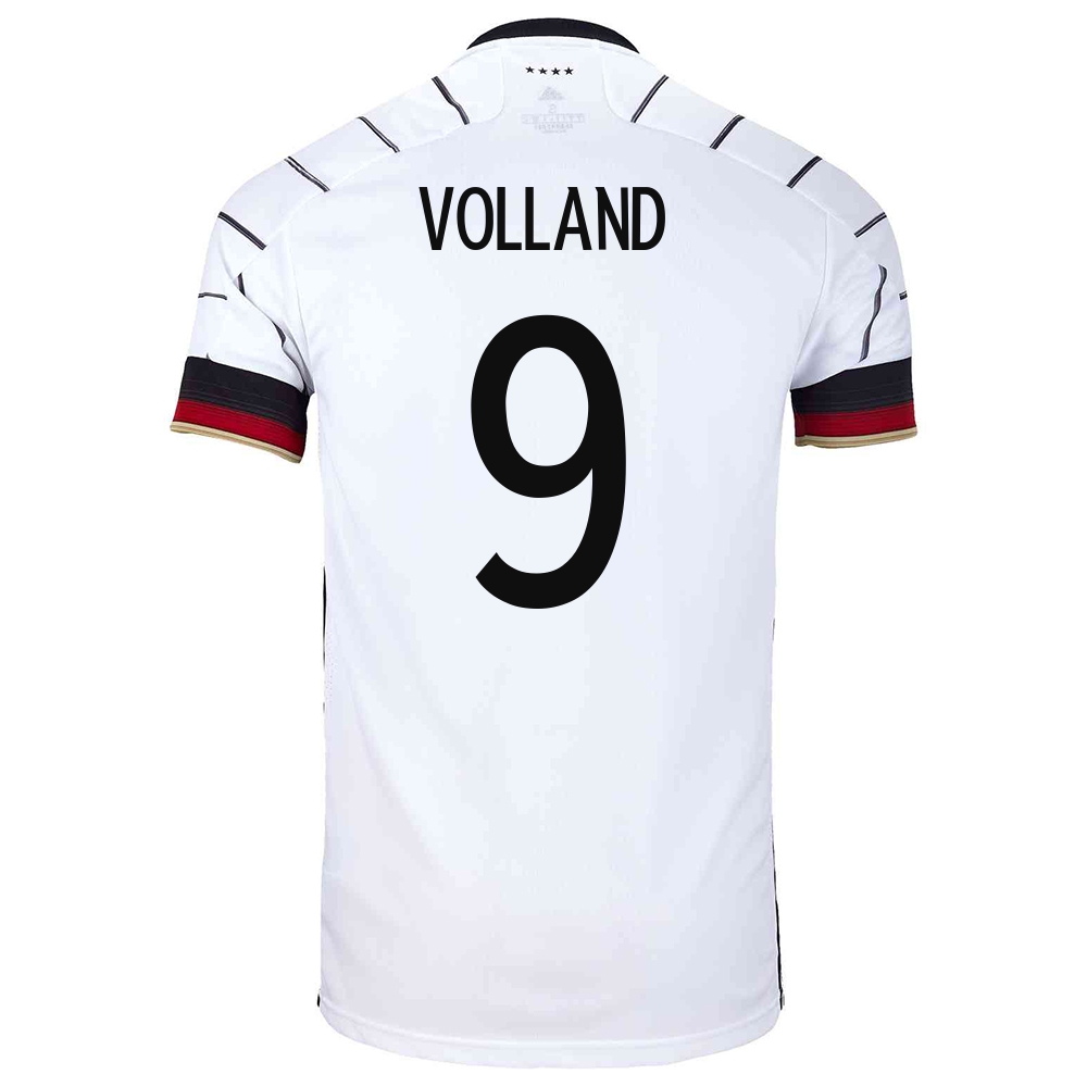 Homme Équipe D'allemagne De Football Maillot Kevin Volland #9 Tenues Domicile Blanc 2021