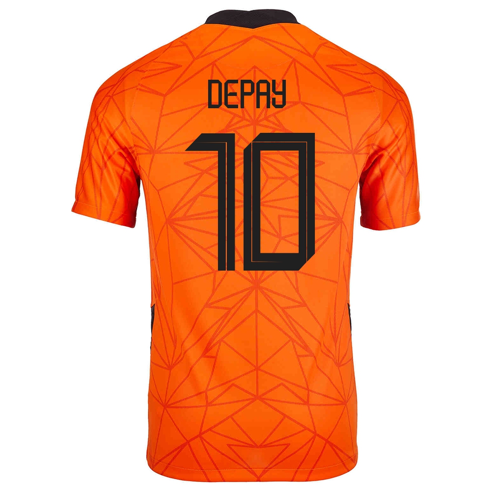 Enfant Équipe Des Pays-bas De Football Maillot Memphis Depay #10 Tenues Domicile Orange 2021