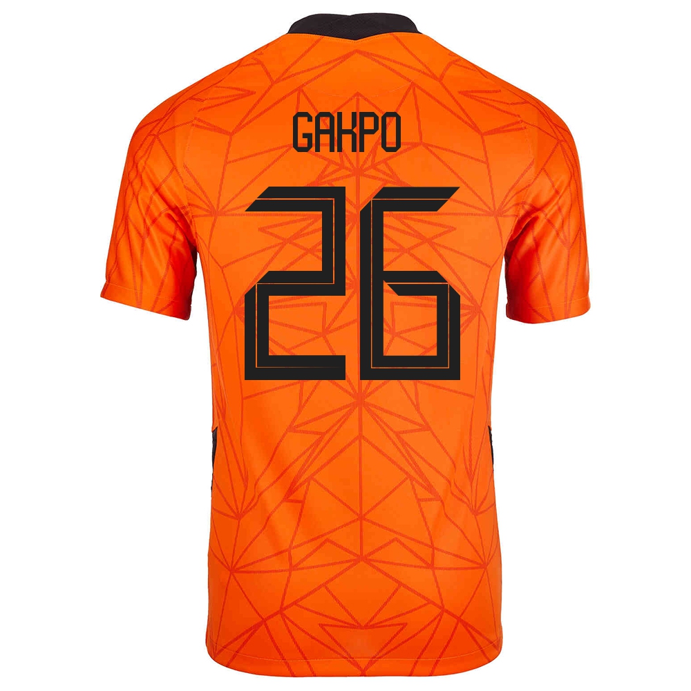 Femme Équipe Des Pays-bas De Football Maillot Cody Gakpo #26 Tenues Domicile Orange 2021