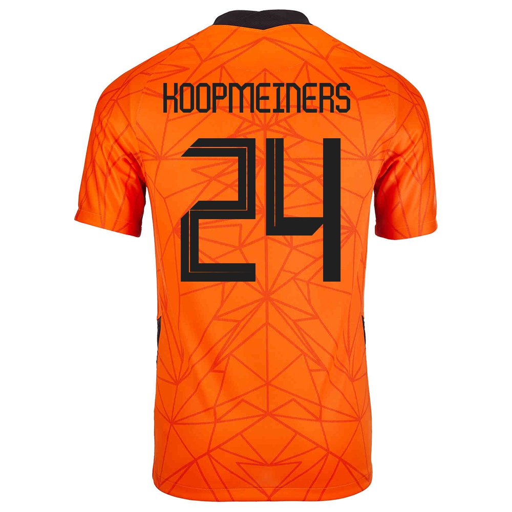 Femme Équipe Des Pays-bas De Football Maillot Teun Koopmeiners #24 Tenues Domicile Orange 2021