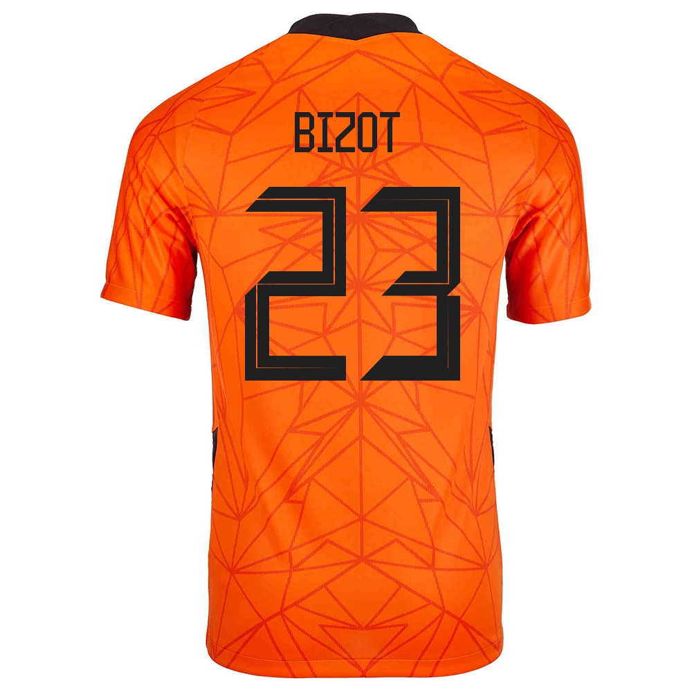 Femme Équipe Des Pays-bas De Football Maillot Marco Bizot #23 Tenues Domicile Orange 2021