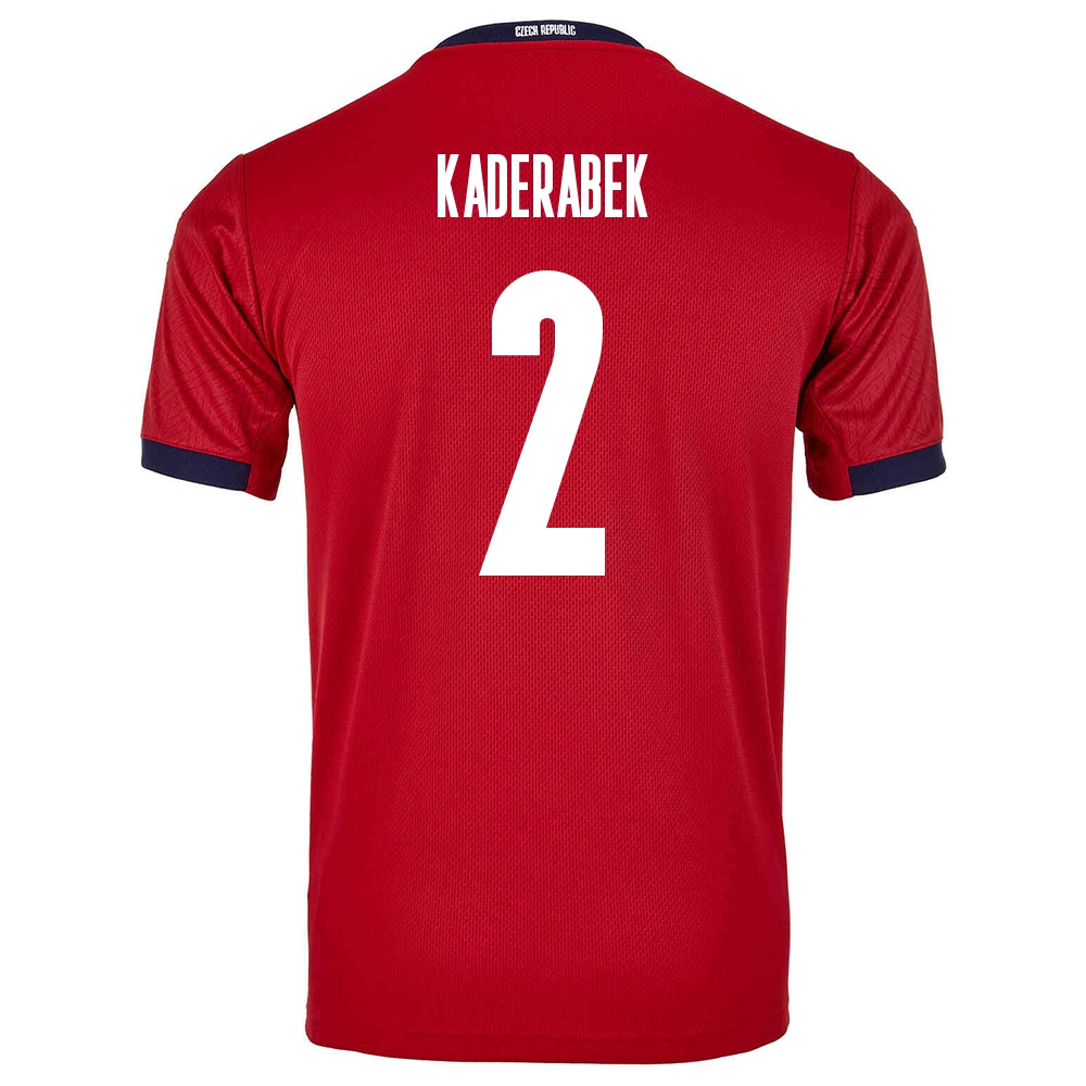 Homme Équipe De Tchéquie De Football Maillot Pavel Kaderabek #2 Tenues Domicile Rouge 2021