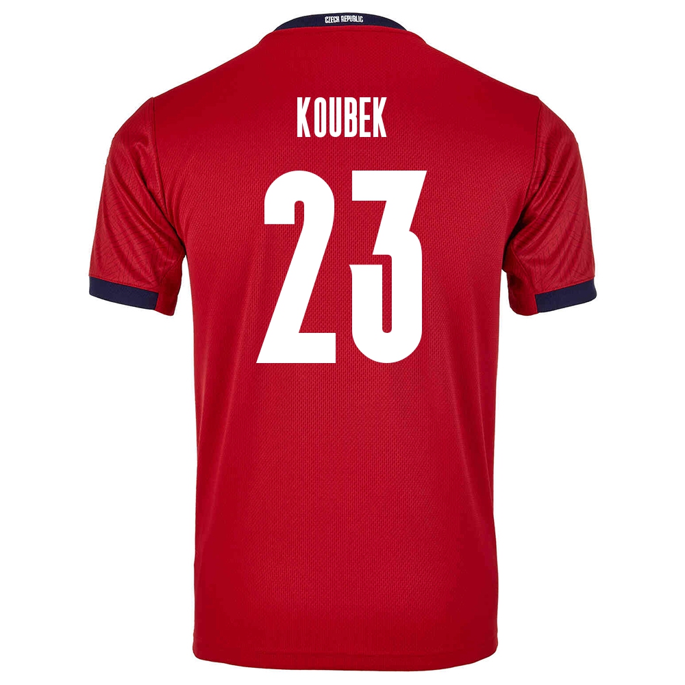 Enfant Équipe De Tchéquie De Football Maillot Tomas Koubek #23 Tenues Domicile Rouge 2021