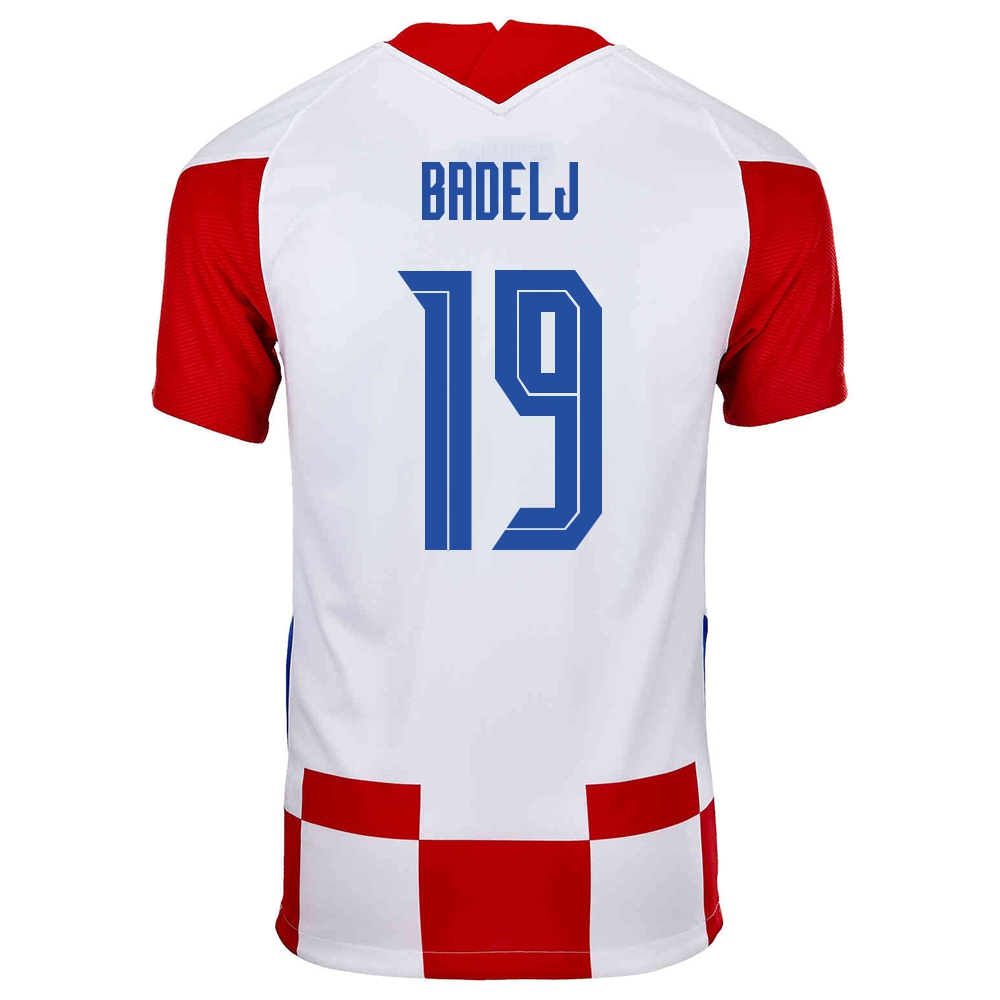Femme Équipe de Croatie de football Maillot Milan Badelj #19 Tenues Domicile Rouge Blanc 2021