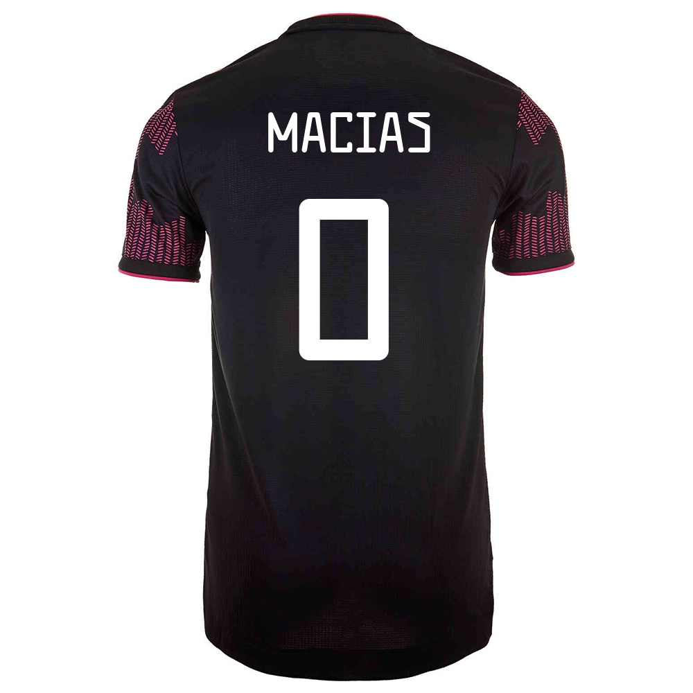 Homme Équipe Du Mexique De Football Maillot Jose Macias #0 Tenues Domicile Rose Rouge 2021