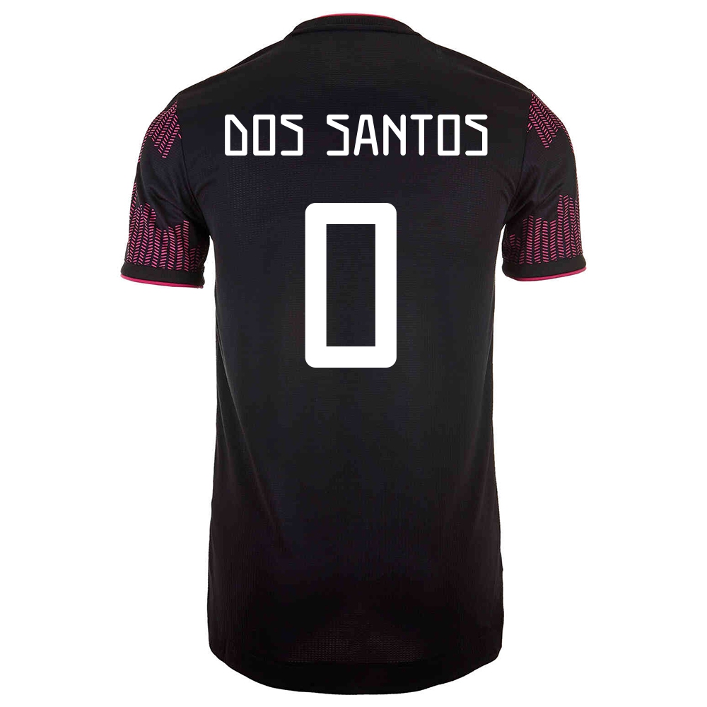 Femme Équipe Du Mexique De Football Maillot Jonathan Dos Santos #0 Tenues Domicile Rose Rouge 2021