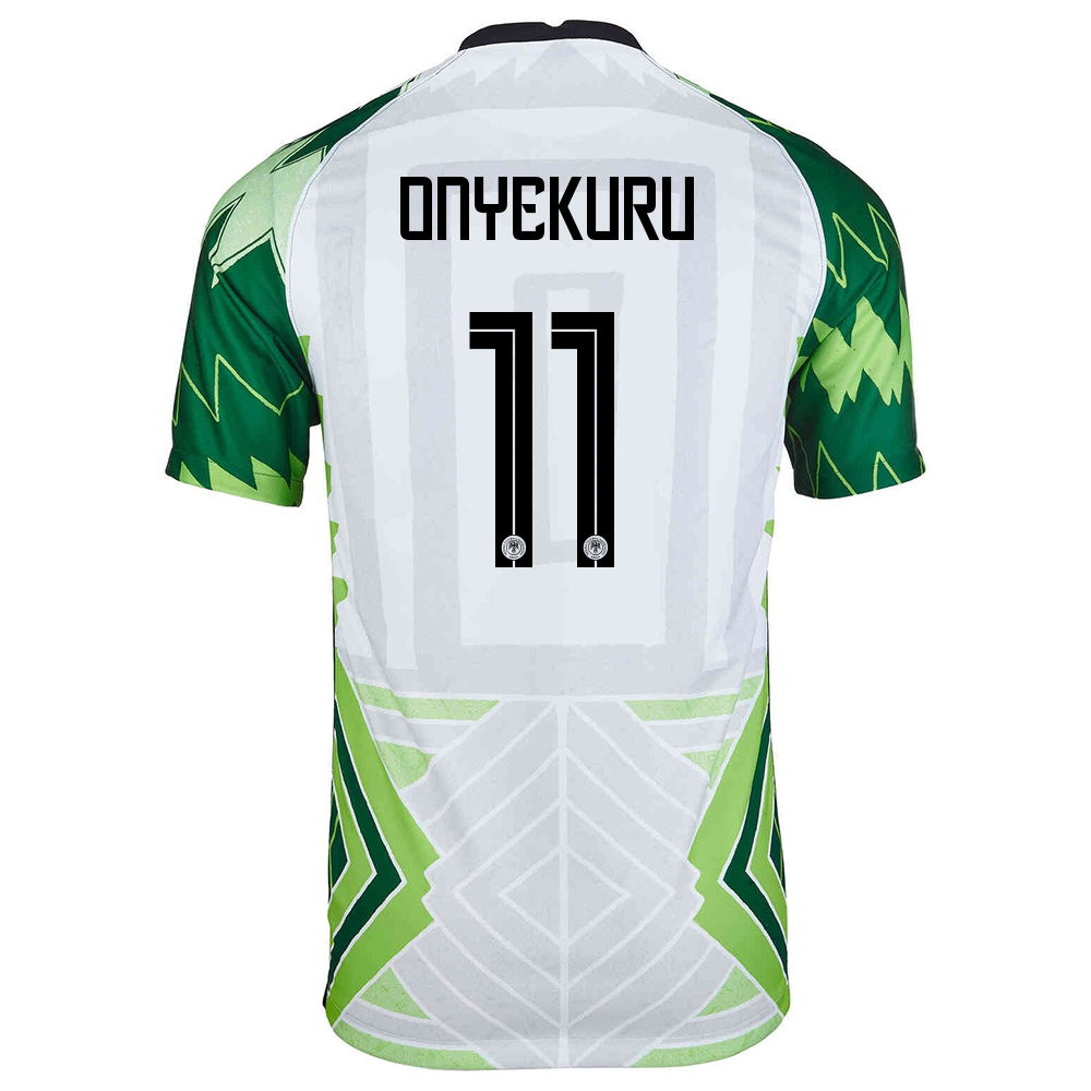 Enfant Équipe Du Nigeria De Football Maillot Henry Onyekuru #11 Tenues Domicile Vert Blanc 2021