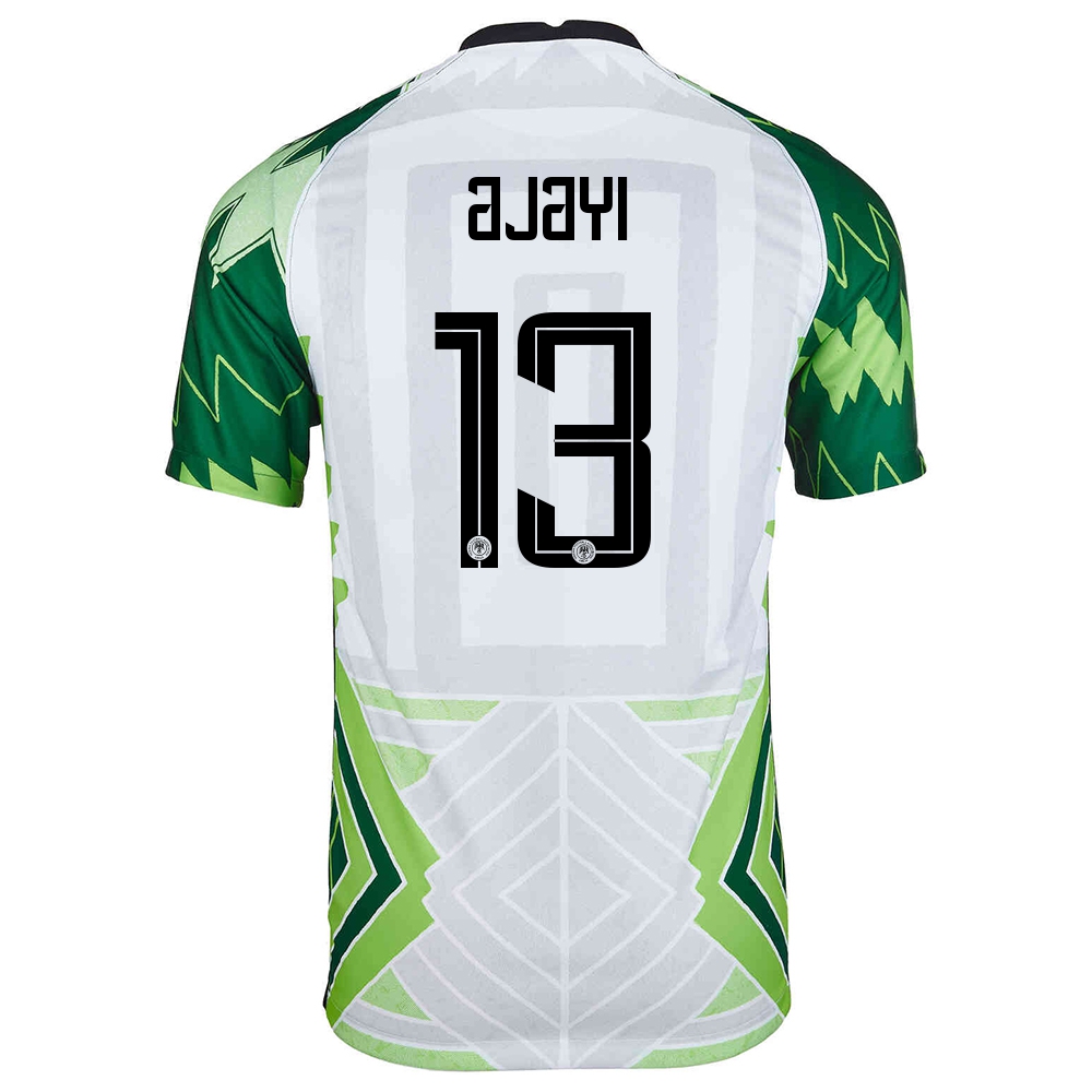 Enfant Équipe Du Nigeria De Football Maillot Semi Ajayi #13 Tenues Domicile Vert Blanc 2021