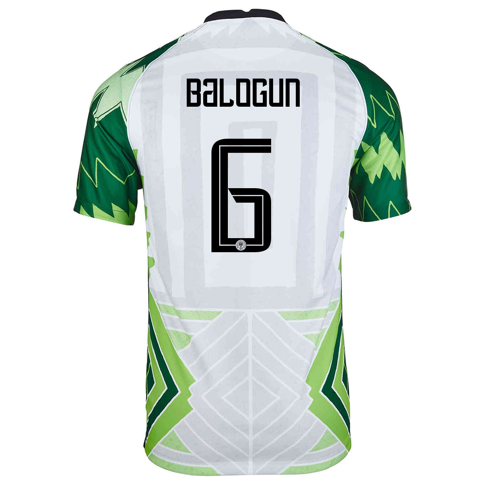 Femme Équipe Du Nigeria De Football Maillot Leon Balogun #6 Tenues Domicile Vert Blanc 2021