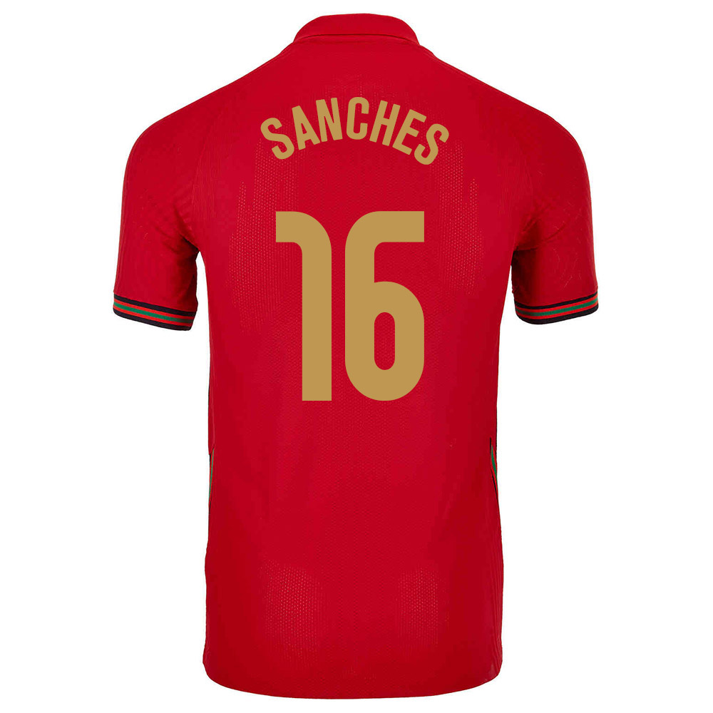 Enfant Équipe Du Portugal De Football Maillot Renato Sanches #16 Tenues Domicile Rouge 2021