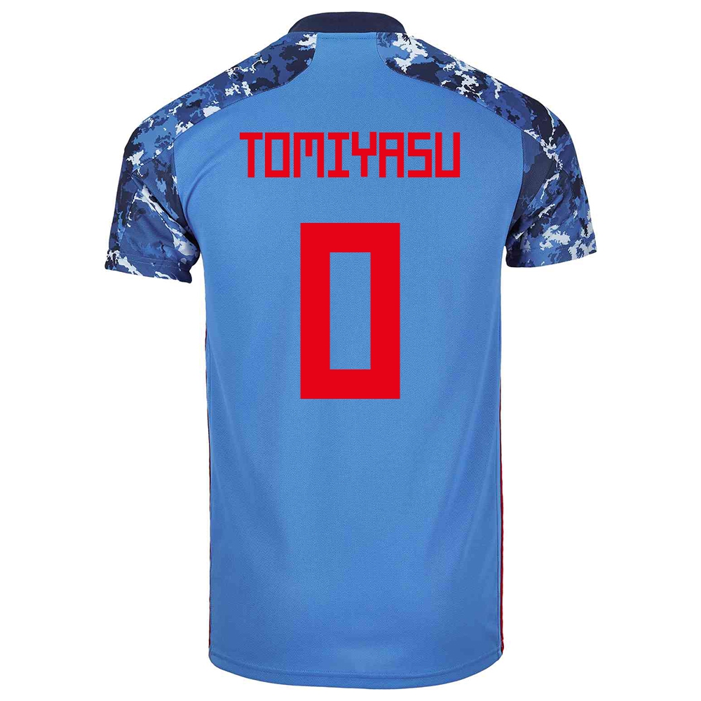 Enfant Équipe Du Japon De Football Maillot Takehiro Tomiyasu #0 Tenues Domicile Bleu Foncé 2021