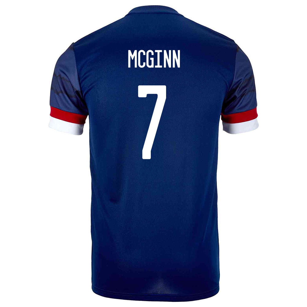 Enfant Équipe D'Écosse De Football Maillot John Mcginn #7 Tenues Domicile Bleu Foncé 2021
