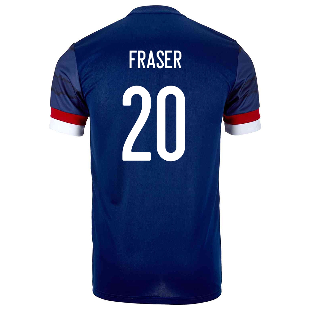 Enfant Équipe D'Écosse De Football Maillot Ryan Fraser #20 Tenues Domicile Bleu Foncé 2021