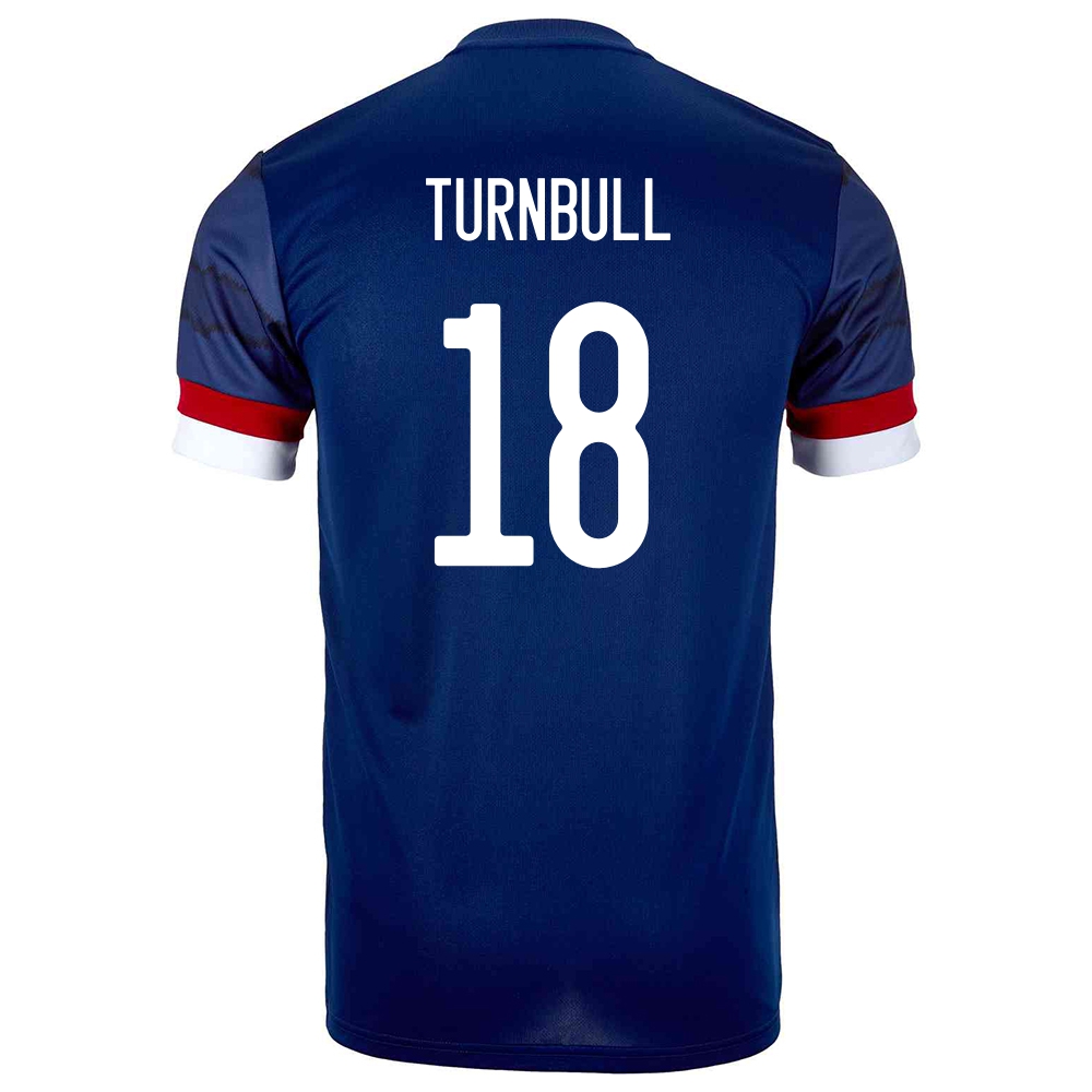 Enfant Équipe D'Écosse De Football Maillot David Turnbull #18 Tenues Domicile Bleu Foncé 2021