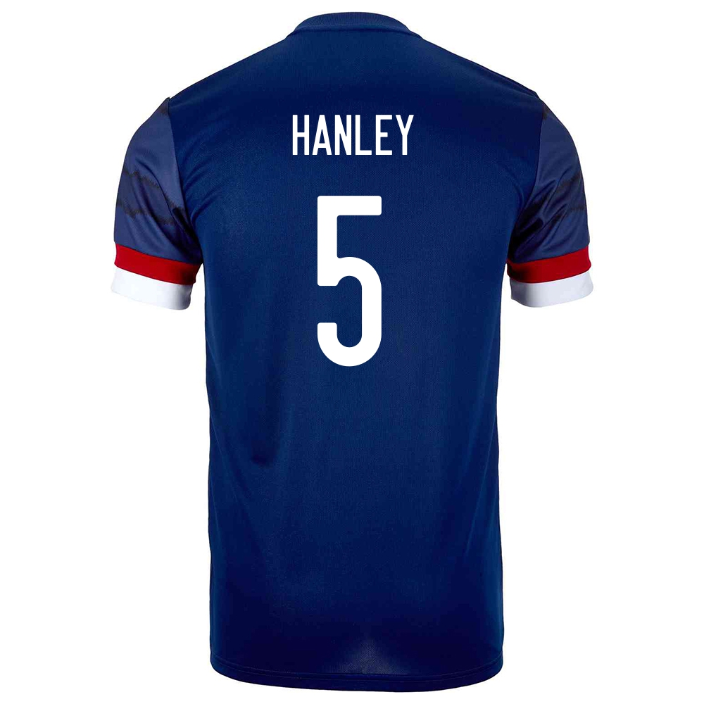 Femme Équipe D'Écosse De Football Maillot Grant Hanley #5 Tenues Domicile Bleu Foncé 2021