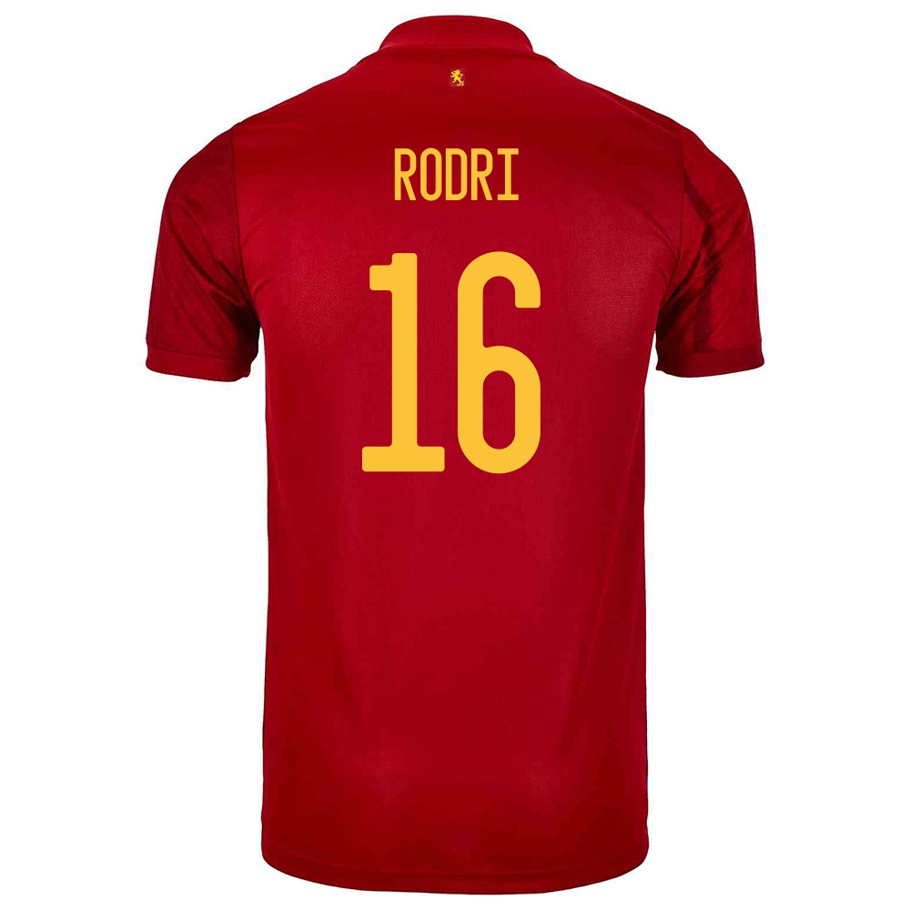 Femme Équipe D'espagne De Football Maillot Rodri #16 Tenues Domicile Rouge 2021