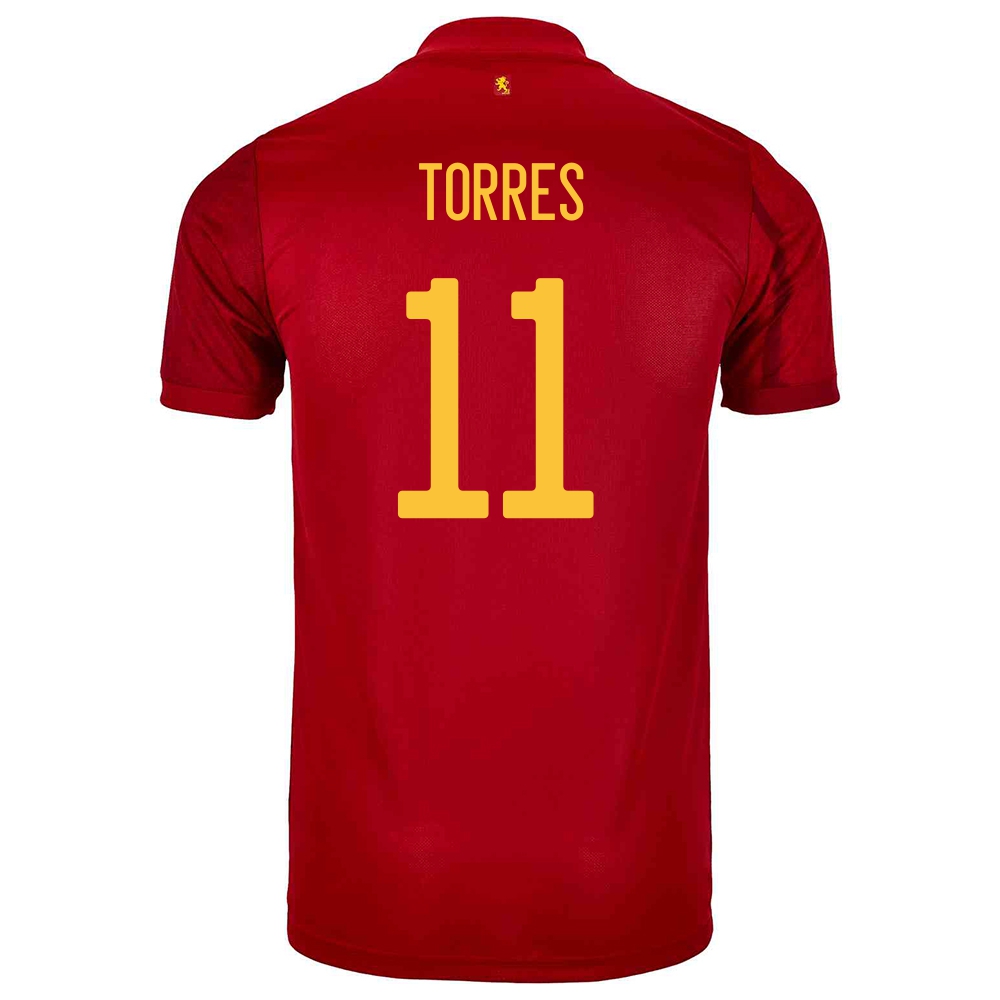 Femme Équipe d'Espagne de football Maillot Ferran Torres #11 Tenues Domicile Rouge 2021