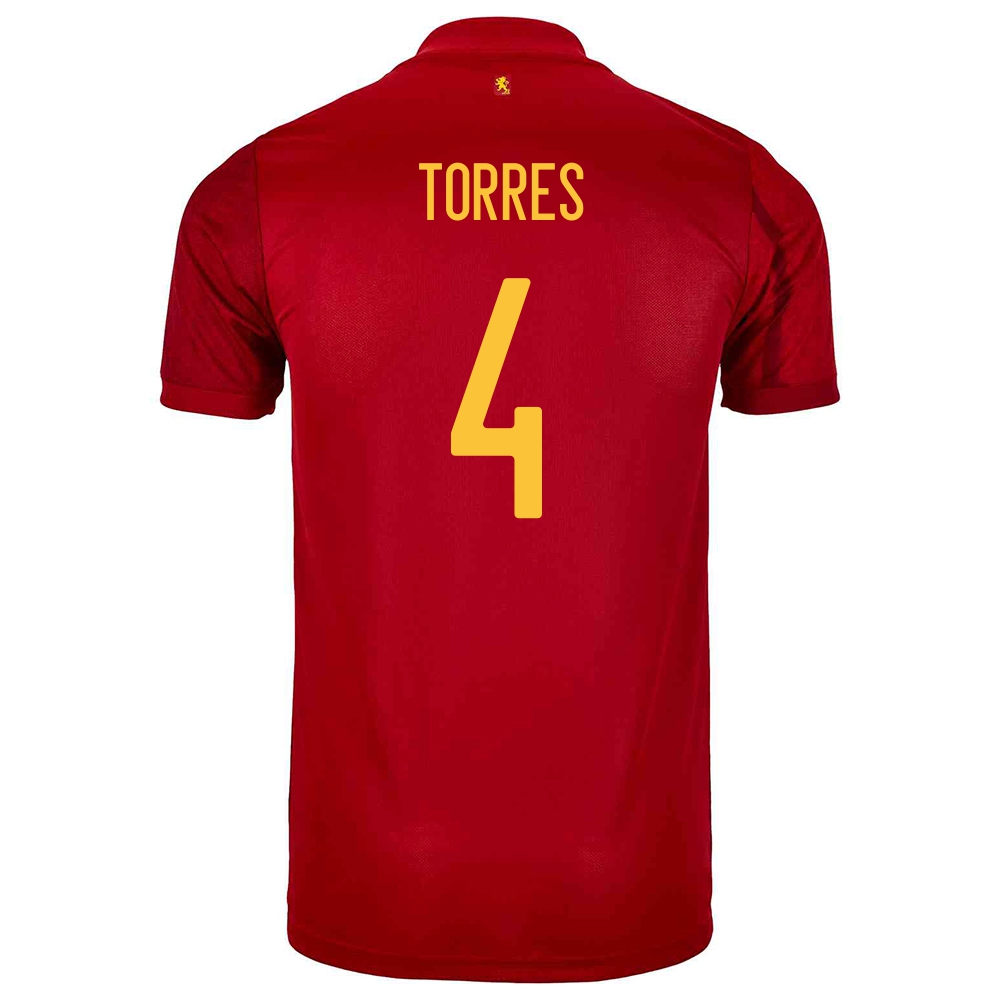 Homme Équipe D'espagne De Football Maillot Pau Torres #4 Tenues Domicile Rouge 2021