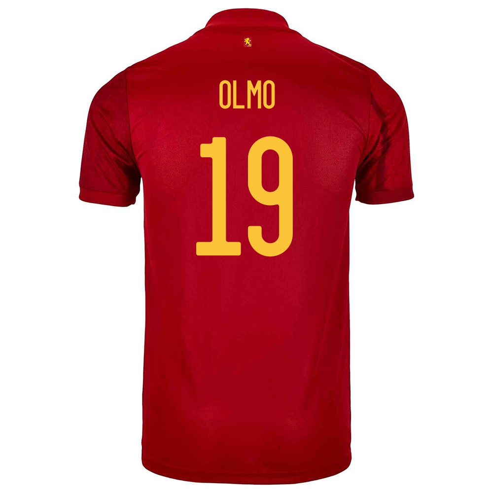 Femme Équipe d'Espagne de football Maillot Dani Olmo #19 Tenues Domicile Rouge 2021