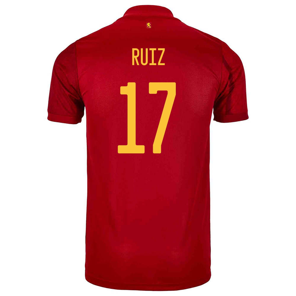 Femme Équipe d'Espagne de football Maillot Fabian Ruiz #17 Tenues Domicile Rouge 2021