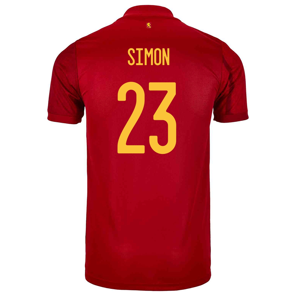 Femme Équipe d'Espagne de football Maillot Unai Simon #23 Tenues Domicile Rouge 2021