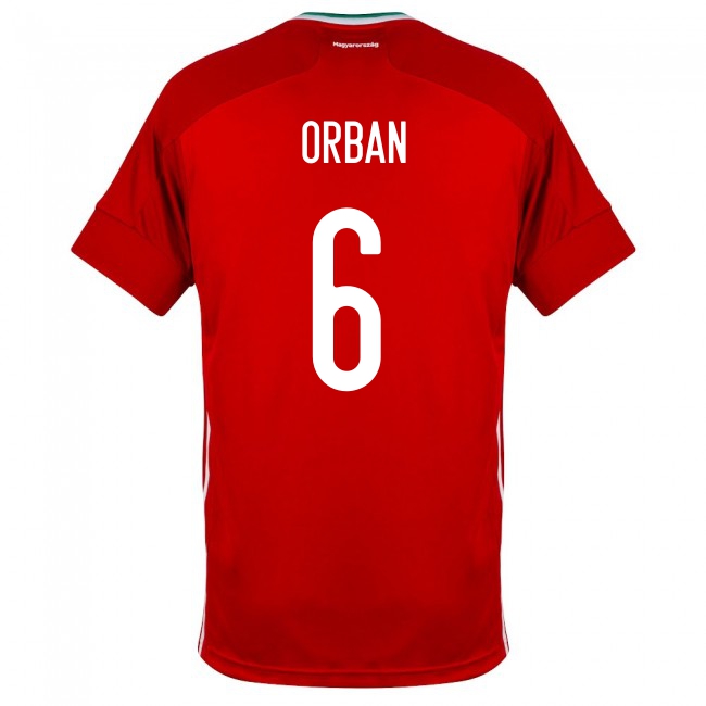 Femme Équipe de Hongrie de football Maillot Willi Orban #6 Tenues Domicile Rouge 2021