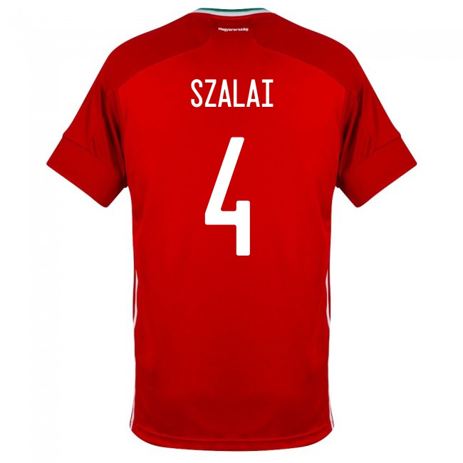 Femme Équipe de Hongrie de football Maillot Attila Szalai #4 Tenues Domicile Rouge 2021