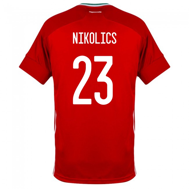 Femme Équipe de Hongrie de football Maillot Nemanja Nikolics #23 Tenues Domicile Rouge 2021